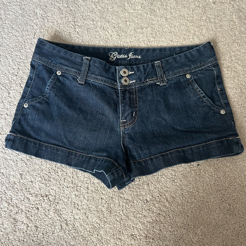 Guess Dark Blue Jean Shorts for Women